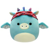 Push Squishmallows Tatiana Teal Dragon 35 Cm Oficial Jazwar