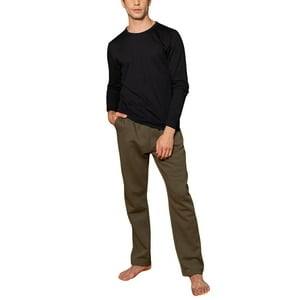 Baziani - Pijama Franela Hombre 9157 Negro M