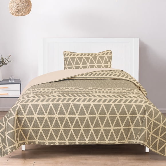 Quilt Estampado Reversible con 2 Fundas Microfibra 1.5 Plazas 170 x 240 cm