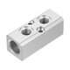thumbnail image 1 of Colector de Aire Uxcell, Bloque Divisor de Colector en Línea de Manguera de Aire de Aluminio, Accesorios de Distribución de Compresor de Aire Neumático 2 Vías 4 Puertos, 1 of 6