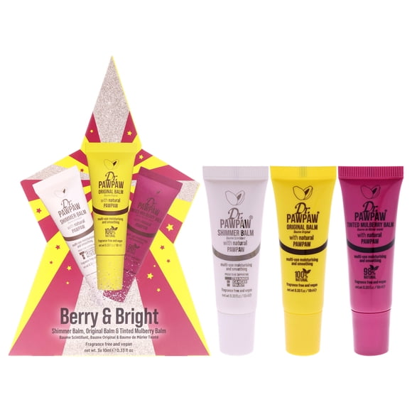 Set de bálsamo labial Dr. PawPaw Berry and Bright para mujer, 10 ml x 3