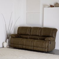 Daniels - Sofá 3 Cuerpos 3 Reclinables Clásico Castle Cuero Viejo 98023R4S