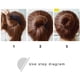 thumbnail image 5 of Juego de 3 moldes para hacer moños, herramienta mágica para peinar el cabello (1 pequeño, 1 mediano, 1 grande), color marrón, 5 of 7