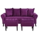 thumbnail image 1 of Sofa Lua 3C + 2 Pouf Felpa 20 Morado, 1 of 6