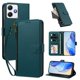 thumbnail image 2 of Funda con Billetera para [Xiaomi Redmi 12 4G/5G] con Bolsillo Zipper y Tarjetero Verde pavo real, 2 of 6