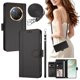 thumbnail image 2 of Funda Billetera para Honor X9C/Magic 7 Lite, Cuero Sintético con Cierre, Negro, 2 of 6