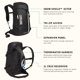 thumbnail image 4 of Mochila de hidratación CamelBak SnoBlast 22 de 2,1 L de capacidad, color blanco y negro, 4 of 9