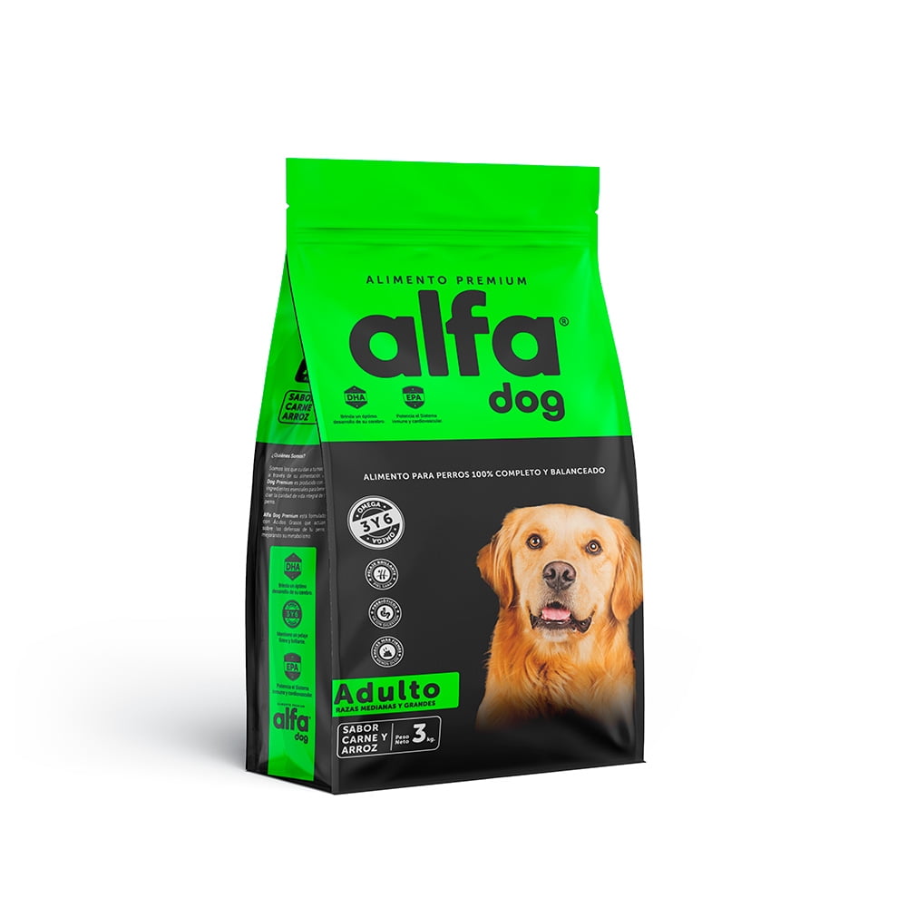 Alfa Dog - Alimento Perros Premium Adulto 3 Kg