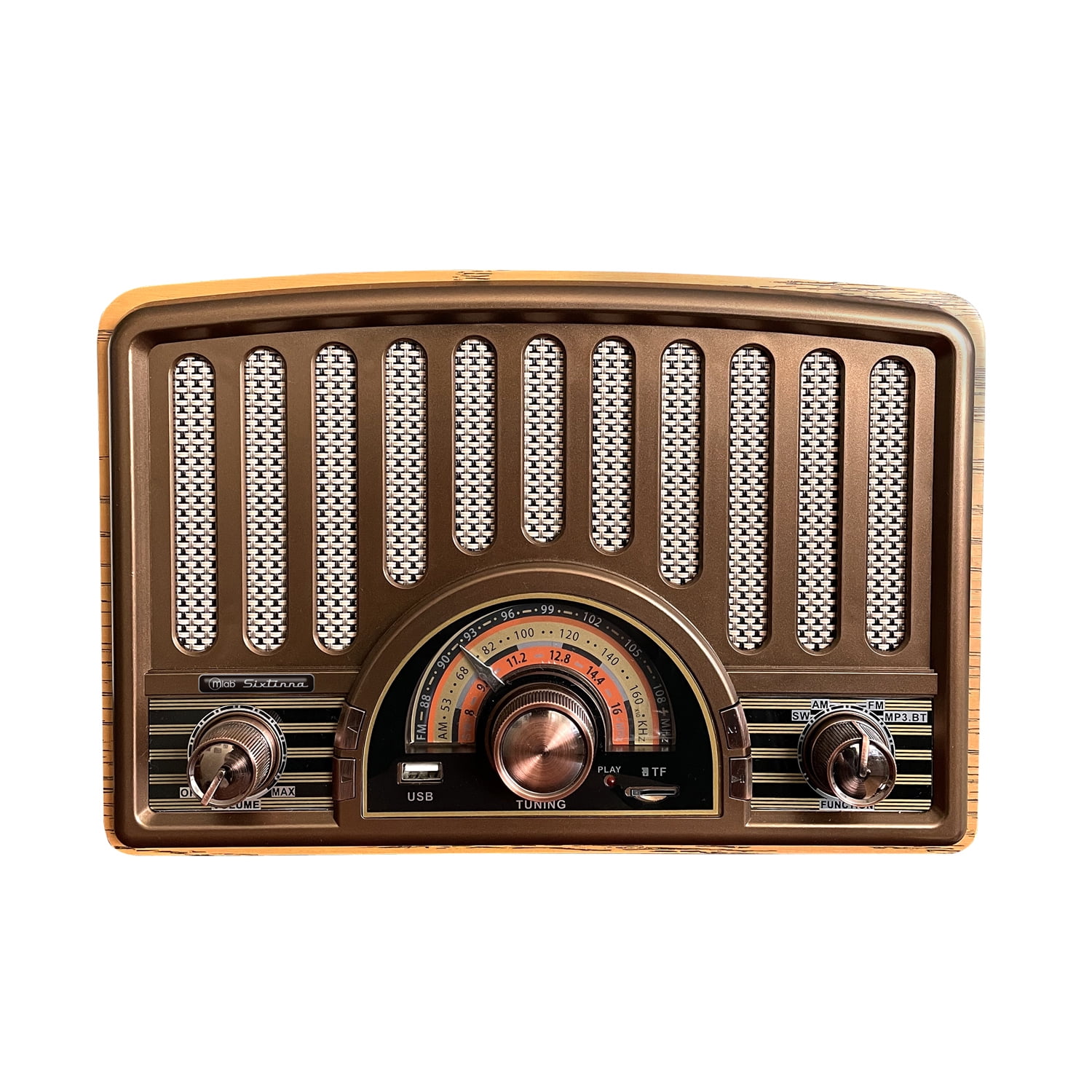 Mlab - Radio Parlante 9143 Retro Sixtinna Bluetooth Usb Tf Fm