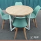 thumbnail image 2 of Comedor redondo de vidrio Cross 120cm + 5 Silla Tulip Acolchada - Menta, 2 of 4