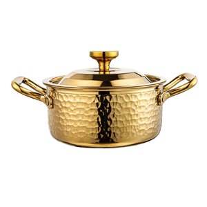 Magideal - Olla Caliente De Acero Inoxidable, Olla Coreana Para Ramen, Olla Portátil Versátil Para Cocinar Ramyun, Olla Para Sopa Para Reuniones Familiares En El B