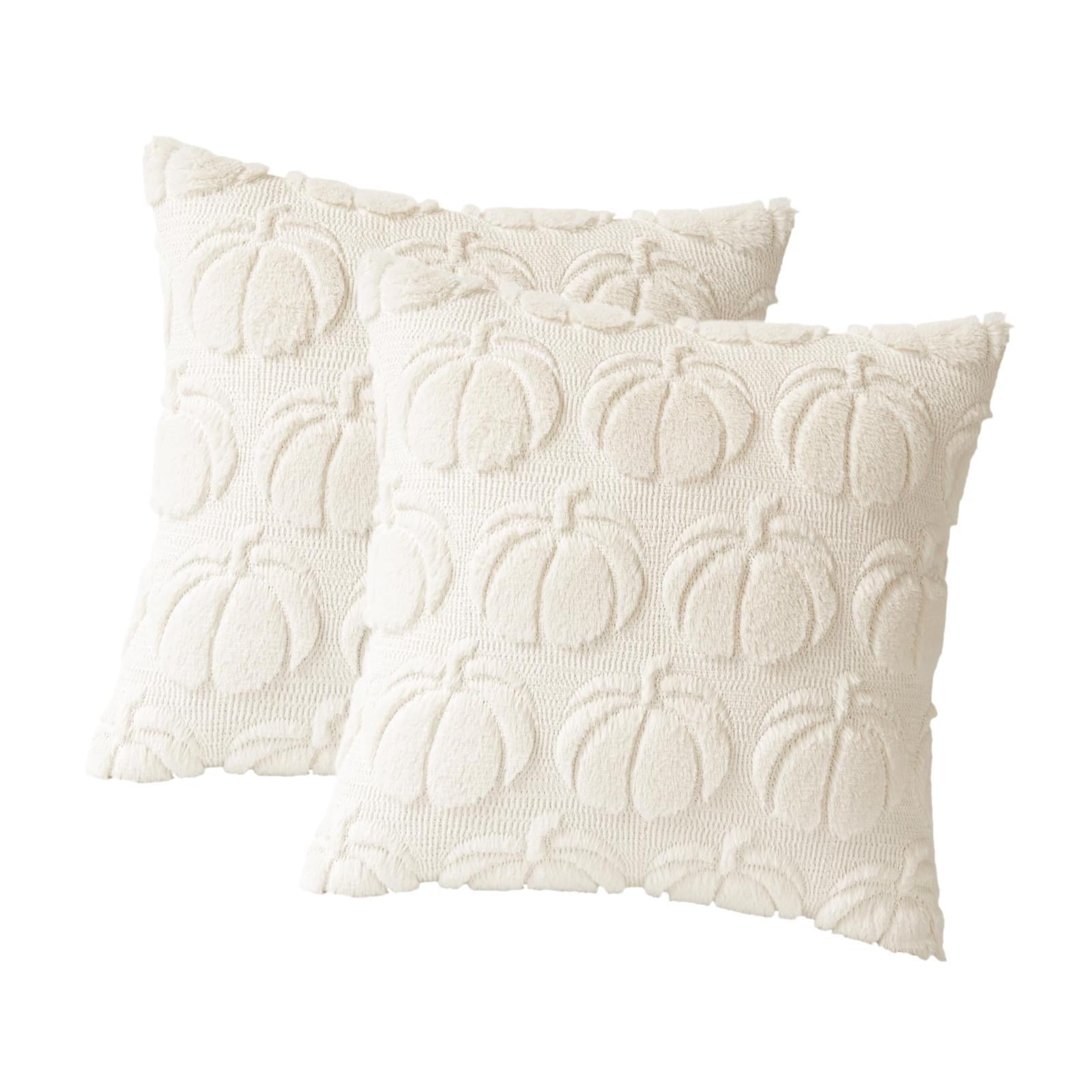 Magideal - 2 Fundas De Almohada De Calabaza, Funda De Almohada De Otoño, Funda De Cojín De Acción De De 45 X 45 Cm, De Para Habitación De Invitados, Sofá Beige