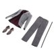 thumbnail image 5 of Conjunto De Traje Gris 1/6, Pantalones, Ropa, Camisa, Cinturón De Corbata Para Figuras De Acción De 12 Pulgadas, 5 of 5
