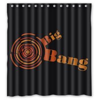 Pinghai - Cortina De Ducha Bigbang Con Ganchos (167 X 183 Cm)