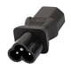 thumbnail image 4 of IEC 320 C13 A IEC C6, Adaptador De Corriente IEC 3Pin Hembra A 3Pin Macho C13 A C6, 4 of 5