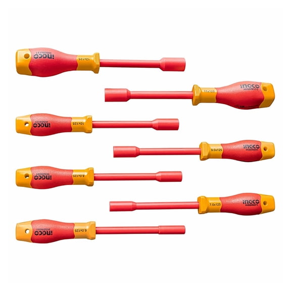 Set Destornillador Hex Industrial Aislado Vde 6-12Mm 7 Pzs