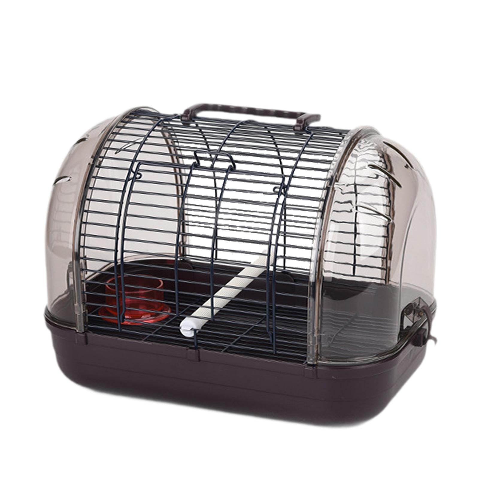 Magideal - Jaula De Transporte Para Pájaros, Jaula De Viaje Pequeña, Transpirable, Extraíble, Jaula Para Pájaros, Jaula Para Mascotas, Para Pájaros, Canarios, Lo Marrón