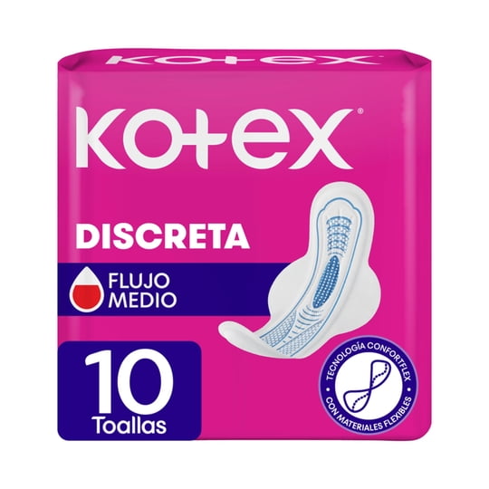 Toallas Higiénicas Ultrafina Discreta 10 UN Kotex