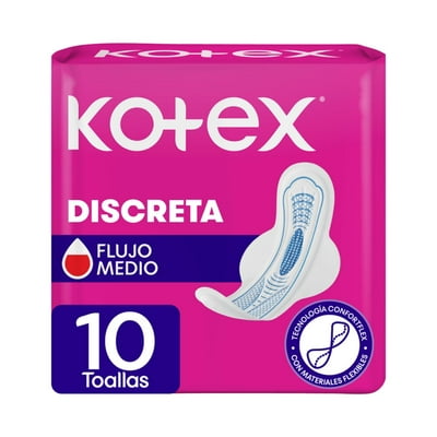 Toallas Higiénicas Ultrafina Discreta. 10 Un Kotex