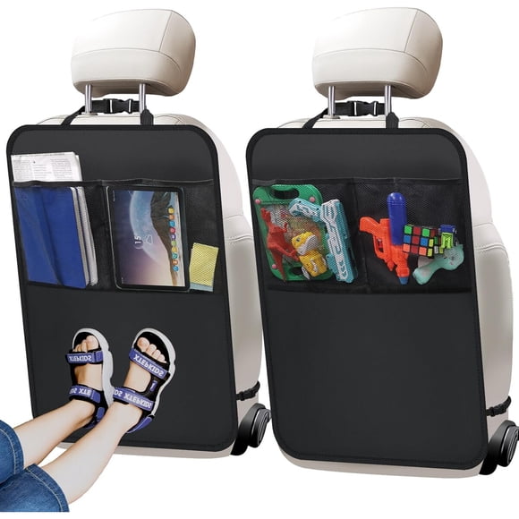 Protector De Respaldo De Asiento 2 Piezas Negro Impermeable