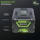 thumbnail image 2 of Batería Greenworks de 60 V y 4,0 Ah, compatible con alta corriente (HC), 2 of 7