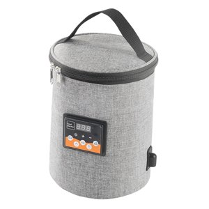 Magideal - Calentador De Biberones De Leche De Gran Capacidad, Soporte Para Biberones Con Pantalla Digital, Calentador De Bolsas Para Biberones Para Viaje, Picni Gris