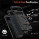 thumbnail image 5 of Para Google Pixel 11 / 11 Pro Funda de Teléfono con Soporte de Anillo para Dedo y Pata de Apoyo, Ranuras para Tarjetas, Resistente a Golpes de Alta Resistencia, Protectora Resistente Que Funciona, 5 of 7