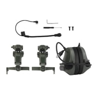 Ioensy - Auriculares Con Micrófono Protección Auditiva Para Comunicación Disparos Cortar Verde