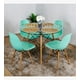 thumbnail image 1 of Comedor Mesa Vidrio 80Cms + 4 Sillas Eames Replica Color Menta, 1 of 2