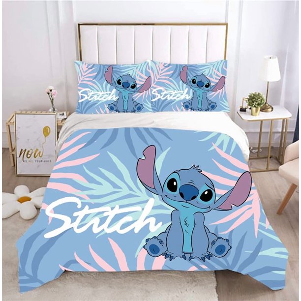 Cute Stitch Bedding Sets Cartoon Comforter Cover Bed Cover Duvet Cover Pillow Case 2-3 Pieces Sets Kids Adult Bedroom Decor