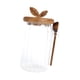 thumbnail image 3 of Jarra De Vidrio Con Tapa De Madera Y Cuchara De Frasco Transparente Para La Despensa De Azúcar Del Baño 800ml, 3 of 5