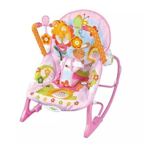 Clickdescuento - Silla Mecedora Musical Para Bebe 3 En 1 Rosa Rosa