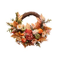 Bothyi - Corona De Hojas De Arce Para Puerta De Entrada, Escritorio, Casa, Corona De Cosecha De Acción De Gracias