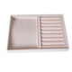 thumbnail image 1 of Organizador Del Collar Del Pendiente Del Sostenedor De La Bandeja Del Almacenamiento De La Joyería Del Terciopelo Beige Estilo 06, 1 of 3