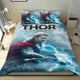 thumbnail image 1 of Thor Conjunto de sábanas temático, trío de piezas, cómodo y amigable con la piel, diseño único, regalo de decoración para el hogar para familiares, amigos y fans,140cm *210cm, 1 of 6