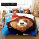 thumbnail image 1 of 3D Print Cartoon Paddington Bear Bedding Set Boys Girls Twin Queen King Size Duvet Cover Pillowcase Bed boys Adult Bedroom, 1 of 5