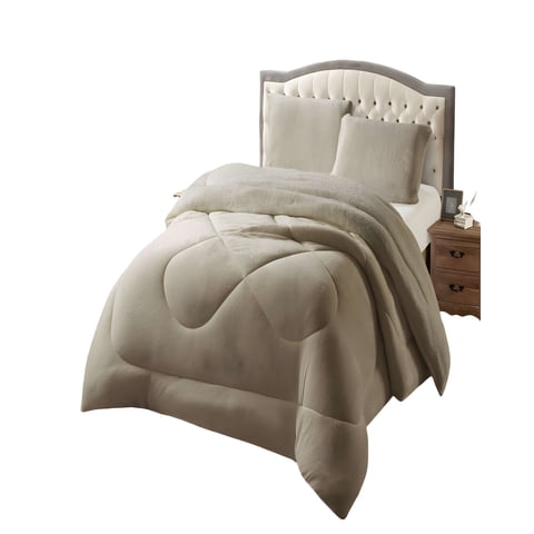 Genérico - Cobertor Plush De Invierno Con Chiporro Cs 2 Plazas Café Claro