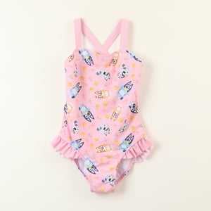 Traje De Baño Tirantes Niña Rosado Bluey & Bingo Bluey