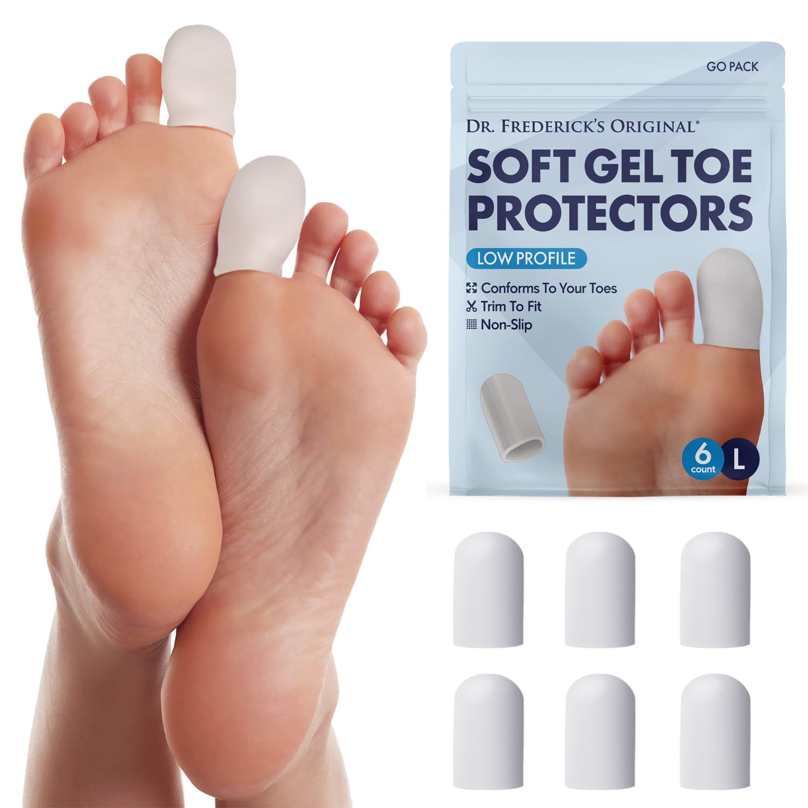 Protectores De Dedos Dr. Frederick's Original Soft Gel, 6 Unidades