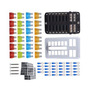 Bothyi - Caja De Fusibles De 12 Circuitos, Duradera, Reemplaza A Prueba De Agua, Para Furgoneta, Automóvil, Barco