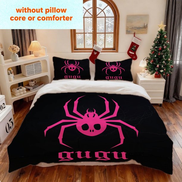 3pcs Szpaku Gugu Printed Duvet Cover Set Warm Embrace Ideal for Valentine's