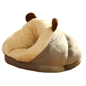 Ioensy - Cama Para Gatos Con Capucha, Cama Nido Para Dormir, Encantadora Perrera Para Perros, Para Regalo, Interior, Cachorro, L, Gris