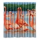 thumbnail image 1 of Cortina de ducha Art Flamingo con ganchos (167 x 183 cm), 1 of 3