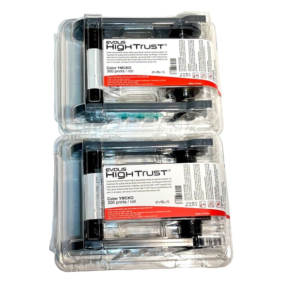 Cinta para impresora Evolis Primacy 2 color YMCKO 300 impresiones x2