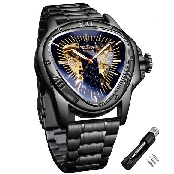 RELOJ FORSINING Automático de Esqueleto Dorado en Acero Inoxidable