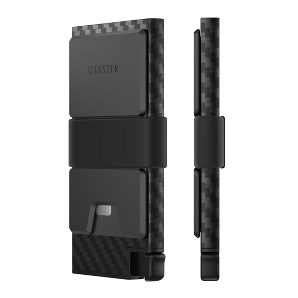 Billetera Ekster de Aluminio 12 Tarjetas con Fibra de Carbono y RFID