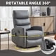 thumbnail image 2 of Heat Massage Manual Recliner Chair with Rocker and Swivel in Fabric for Living Room, Grey, 2 of 3