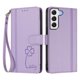 thumbnail image 3 of Funda Cartera Trébol para Samsung Galaxy S22 Plus con Ranuras Tarjetas y Carga Inalámbrica Morado claro, 3 of 6