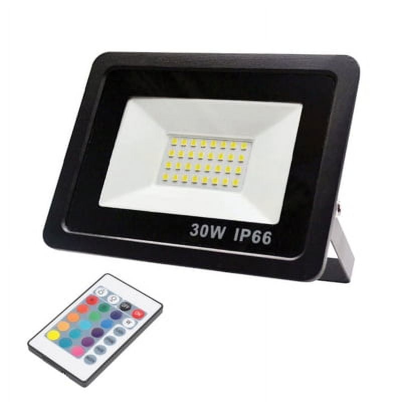 Hb Led - Foco Proyector De Área Led 30w Rgb Con Control Remoto