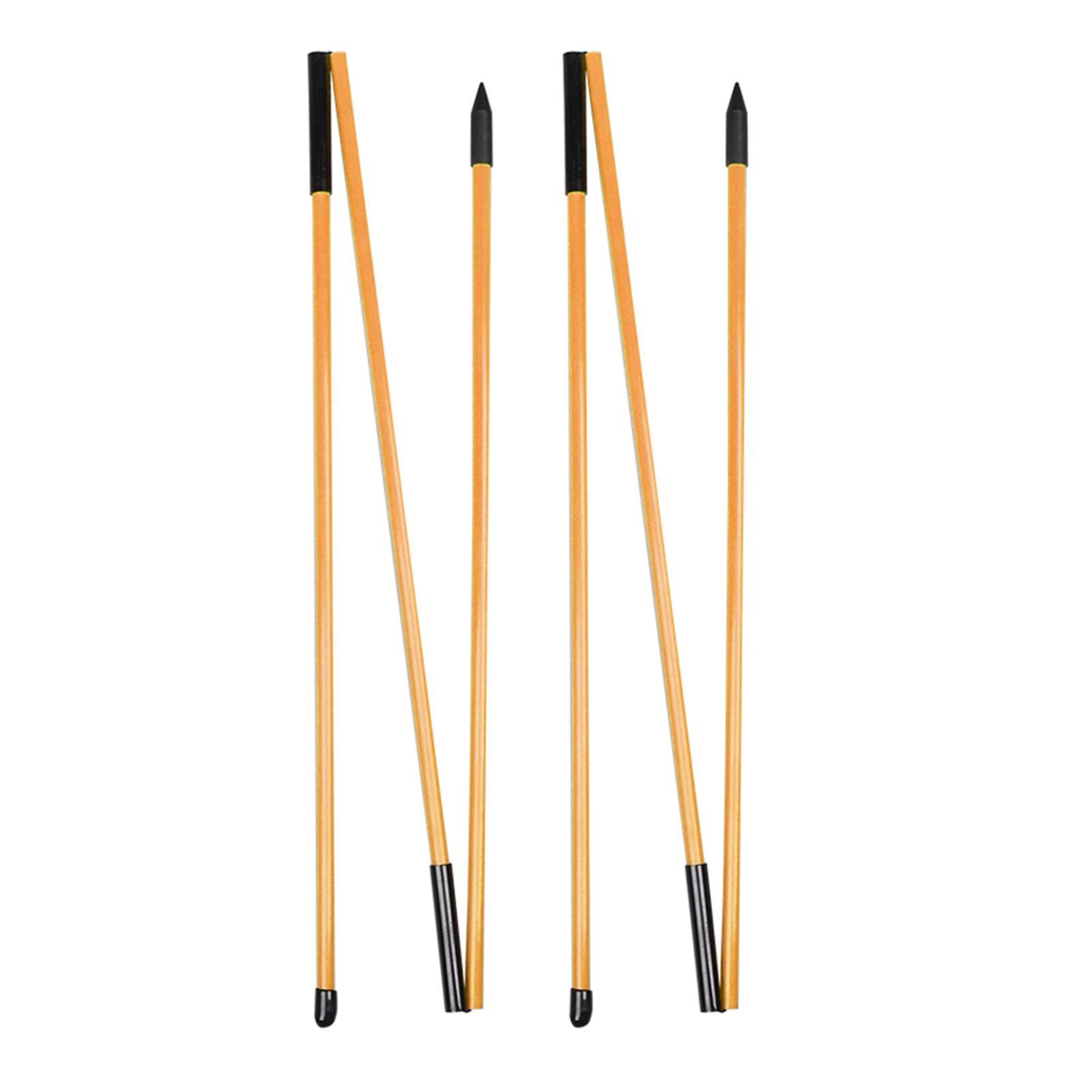 Magideal - 2 Uds Palos De Alineación De Golf Entrenador De Swing De Golf Varillas De Alineación Plegables Palos De Puntería De Golf Para Ejercicio, Apuntar, , Naranja